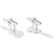 David Van Hagen Guitar Cufflinks - Silver/Black