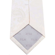 David Van Hagen Large Paisley Tie - Ivory