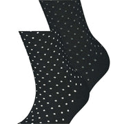 Esprit Fine Dot 2 Pack Socks - Black