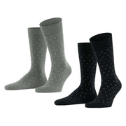 Esprit Fine Dot 2 Pack Socks - Black