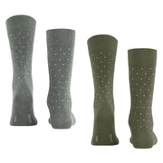 Esprit Fine Dot 2 Pack Socks - Green