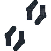 Esprit Fine Dot 2 Pack Socks - Marine Navy