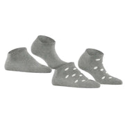 Esprit Mesh Dot 2 Pack Sneaker Socks - Light Grey