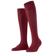 Falke Cotton Touch Knee High Socks - Burgundy