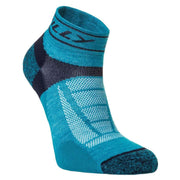 Hilly Trail Quarter Med Socks - Turquoise/Navy