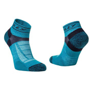 Hilly Trail Quarter Med Socks - Turquoise/Navy