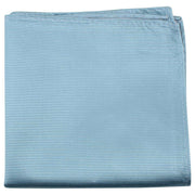 Knightsbridge Neckwear Ribbed Silk Pocket Square - Sky Blue