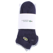 Lacoste Sports 3 Pack Trainer Socks - White/Silver Chine Grey/Navy