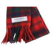 Locharron of Scotland Bowhill Robertson Modern Lambswool Scarf - Red