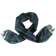 Locharron of Scotland Davidson Modern Lambswool Scarf - Green/Navy/Red