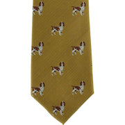 Michelsons of London Beagle Silk Tie - Gold