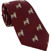 Michelsons of London Beagle Silk Tie - Wine