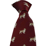 Michelsons of London Beagle Silk Tie - Wine