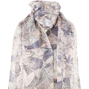 Michelsons of London Botanical Flower Scarves - Pink/Grey