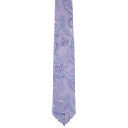 Michelsons of London Defined Paisley Polyester Tie and Pocket Square Set - Purple