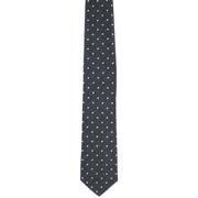 Michelsons of London Herringbone Spot Silk Tie - Grey