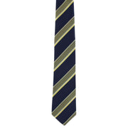 Michelsons of London Large Textured Block Stripe Silk Tie - Yellow