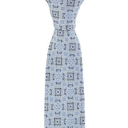 Michelsons of London Linking Medallion Silk Tie - Blue