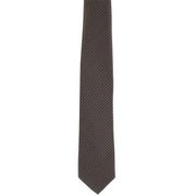 Michelsons of London Micro Geometric Silk Tie - Brown