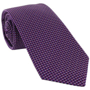 Michelsons of London Micro Geometric Silk Tie - Magenta