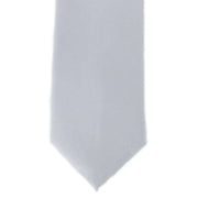 Michelsons of London Plain Polyester Pocket Square and Tie Set - Light Grey