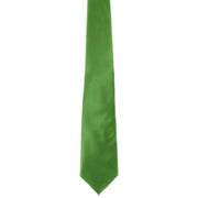 Michelsons of London Plain Rib Polyester Tie - Green