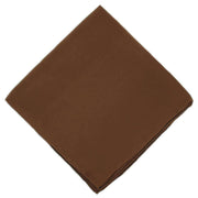 Michelsons of London Plain Silk Handkerchief - Brown