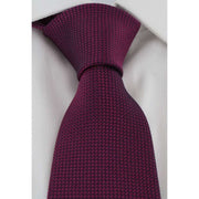 Michelsons of London Plain Silk Tie - Magenta