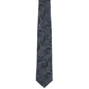 Michelsons of London Rib Paisley Silk Tie - Grey