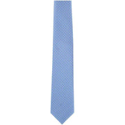 Michelsons of London Spot Polyester Tie and Pocket Square Set - Light Blue/White