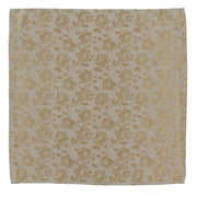 Michelsons of London Subtle Floral Silk Tie and Pocket Square Set - Taupe
