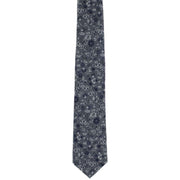 Michelsons of London Textured Floral Silk Tie - Grey