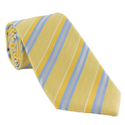 Michelsons of London Textured Stripe Polyester Tie - Yellow