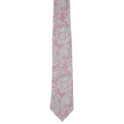 Michelsons of London Vintage Paisley Polyester Tie and Pocket Square Set - Pink