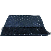 Michelsons of London Wide Polka Dot Silk Scarf - Navy Blue