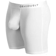 Obviously Primeman AnatoMAX Boxer Brief 6inch Leg - White