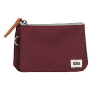 Roka Carnaby Small Sustainable Canvas Wallet - Sienna Red