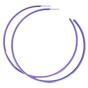 Ti2 Titanium Extra Large Hoop Earrings - Purple