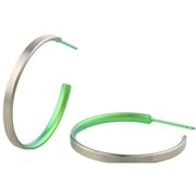 Ti2 Titanium Medium Hoop Earrings - Green