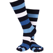 TOETOE Stripy Denim Toe Socks - Blue