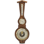 Woodford Solid Oak Barometer and Thermometer - Brown/Bronze