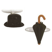 Zennor Hat and Umberella Cufflinks - Black/Silver